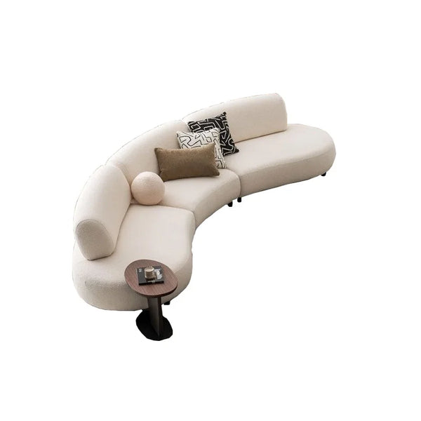 Nordic Elegance Curved Sofa